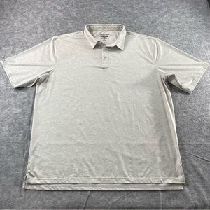 Straight‎ Down Mens Gray/White Performance Athletic SS Polo Size 3XL